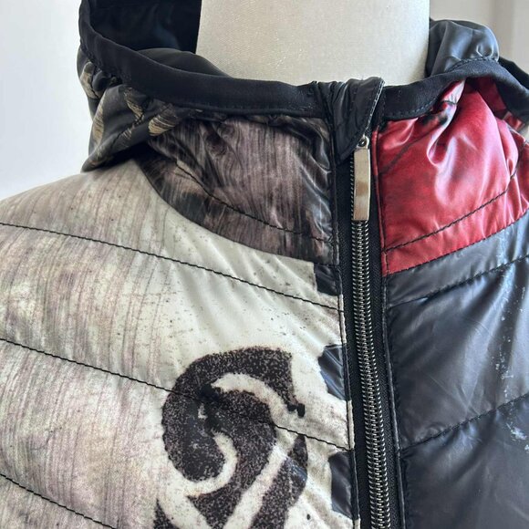 NWOT Dolcezza Simply Art Multicolor Puffer Coat with Hood & Zip Pockets – US S - Picture 7 of 11